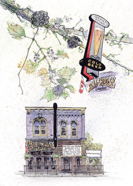 Greeting Card Featuring Ale House