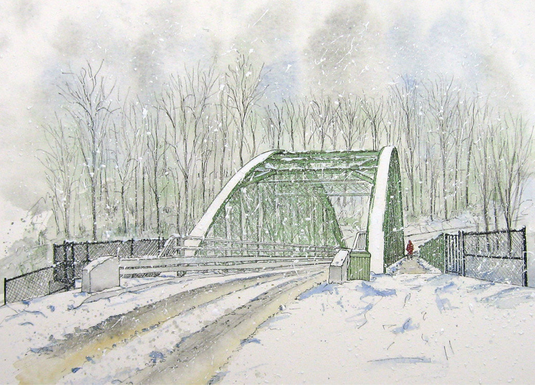 Greeting Card Featuring Blackfriars Bridge No 2 (Winter)