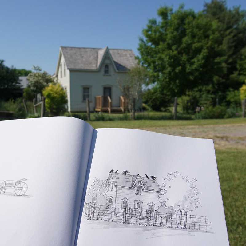 Location sketch of Jury House at Fanshawe Pioneer Village