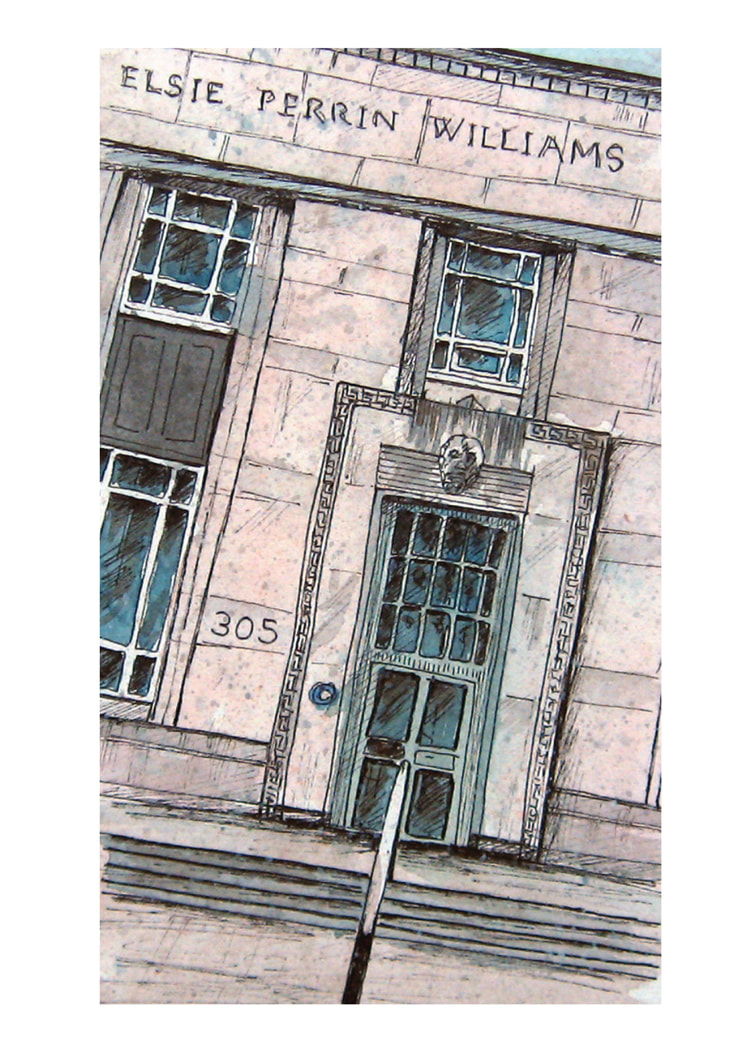 Greeting Card Featuring Elsie Perrin Williams Library, on Queens Ave in London Ontario.