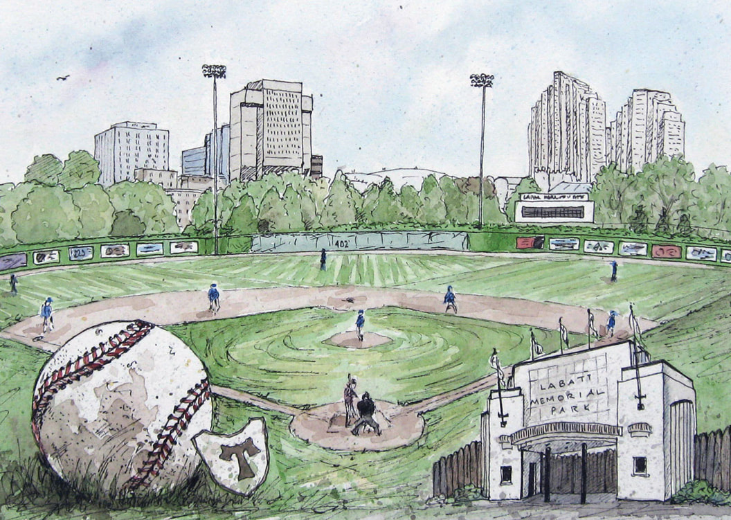 Greeting Card featuring Labatt Ball Park, in downtown London, ON