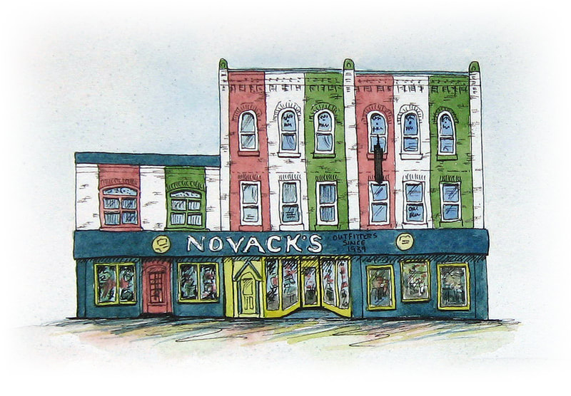 The old Novaks store on King Street in downtown London, Ontario