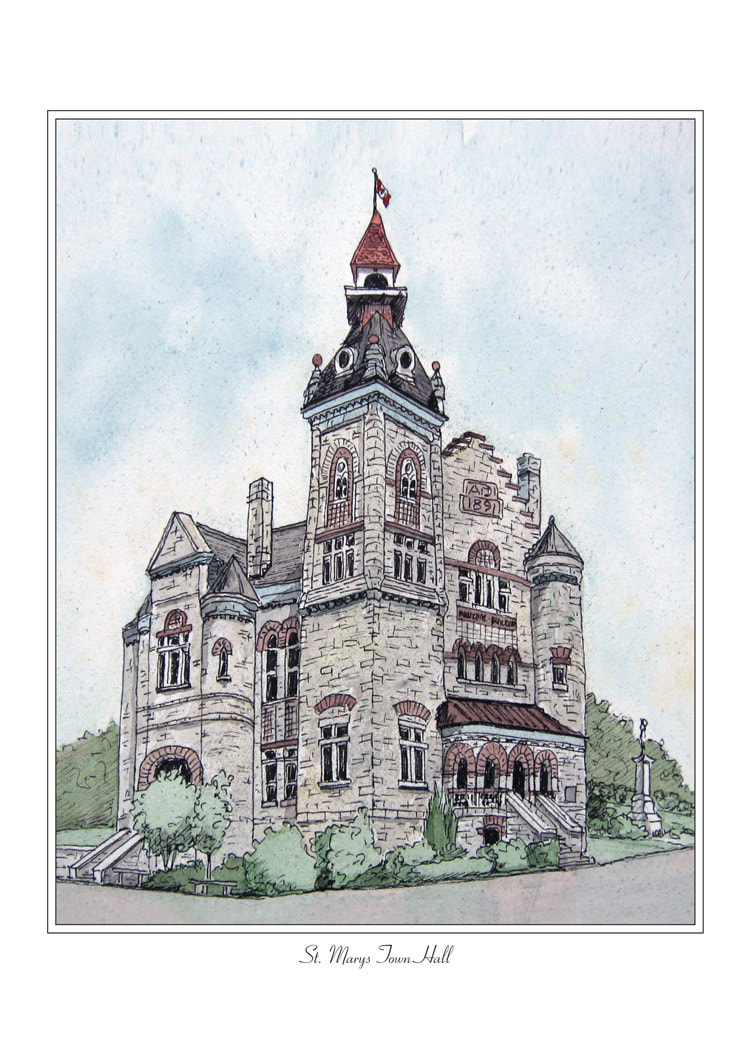 Greeting Card featuring St. Marys Town Hall