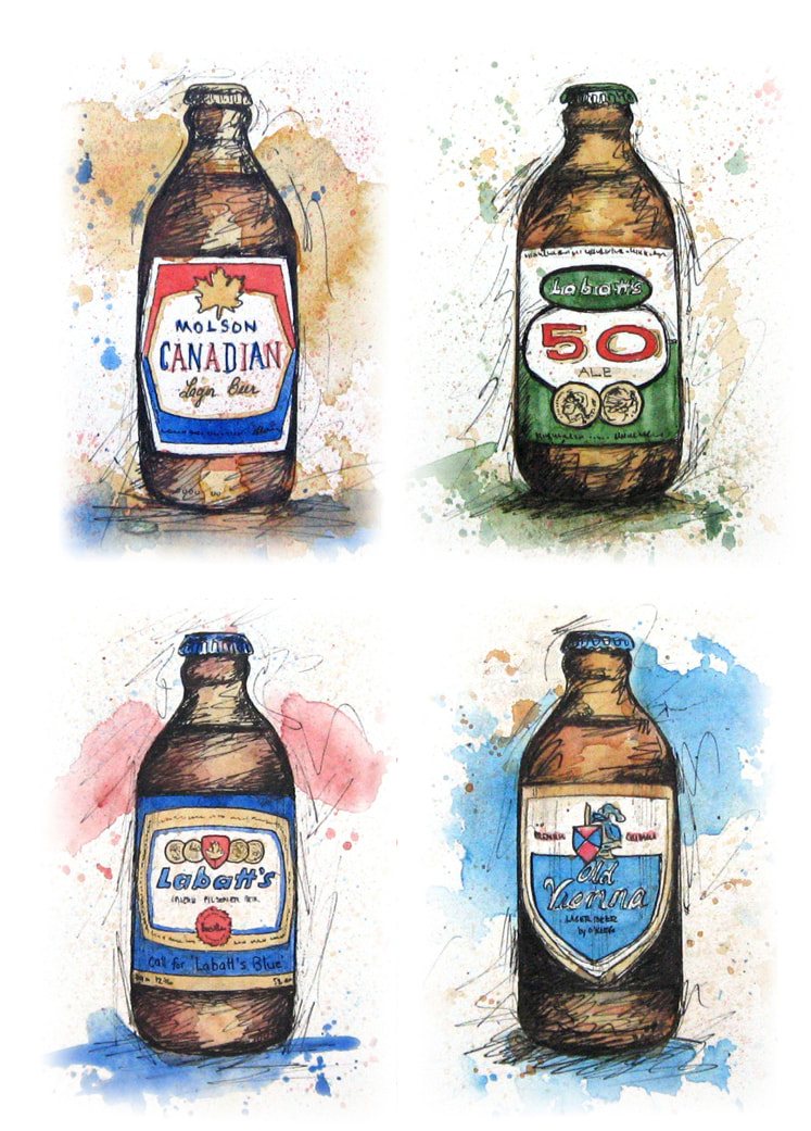 Greeting Card Featuring  Stubbies Beer Bottles