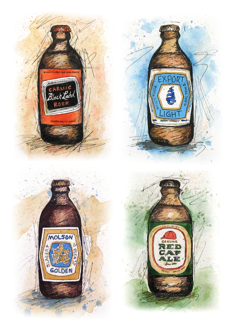 Greeting Card Featuring Stubbies Beer Bottles