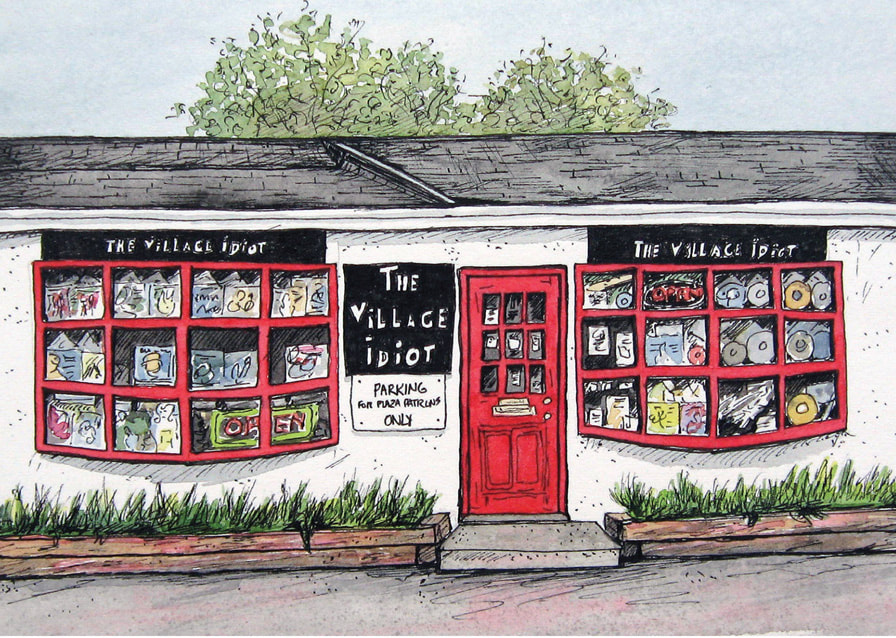 Postcard featuring the Village Idiot in Wortley Village in London, ON