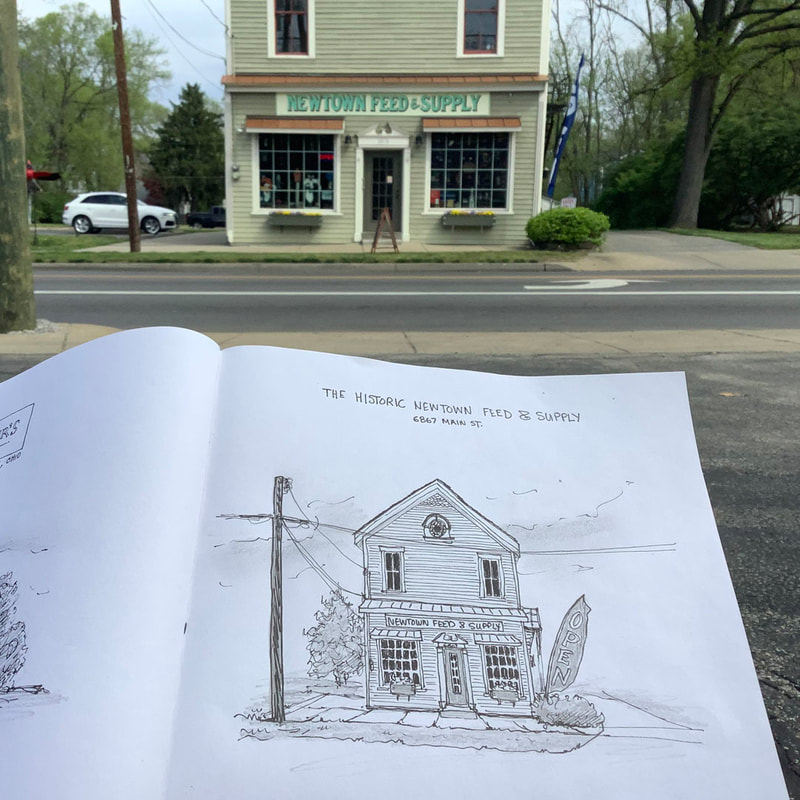 Location photo of sketch and Newtown Feed & Supply in 
Cincinnati, Ohio