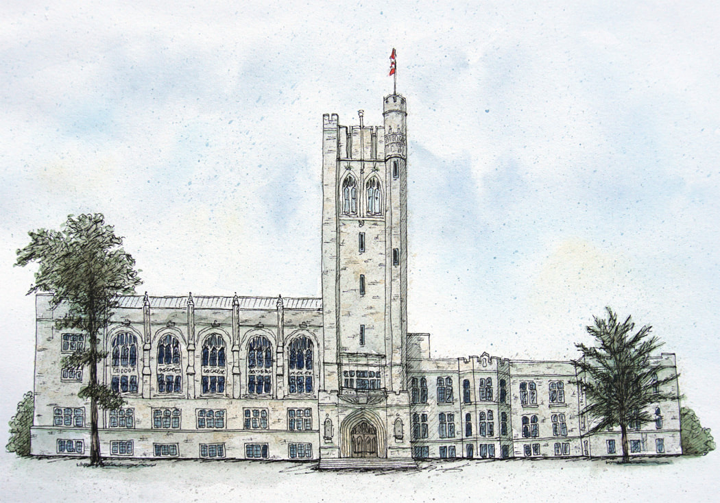Greeting Card Featuring WU Arts Building UC, in London, ON